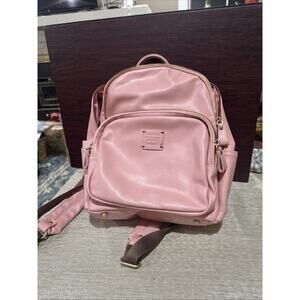 Monopoly Leather Backpack Dusky Pink Used Nice Condition.